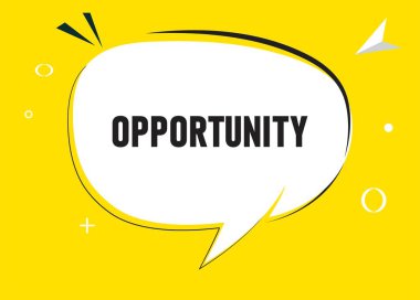 Fırsat metni. Sticker, Banner ve Poster için parlak bir renk. vektör illüstrasyonu.