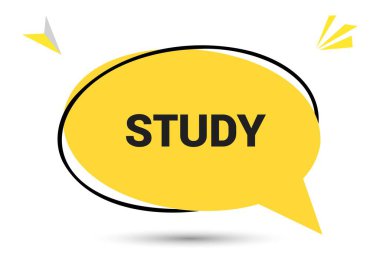 Konuşma balonu metnini çalış. Sticker, Banner ve Poster için parlak bir renk. vektör illüstrasyonu.