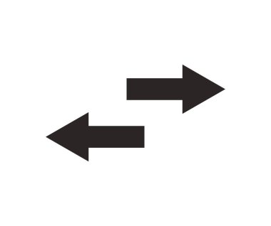 Temel düz stil ok simgesi. Beyaz arkaplanda vektör sembolü koleksiyonu. Vektör illüstrasyonu.