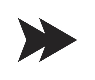 Temel düz stil ok simgesi. Beyaz arkaplanda vektör sembolü koleksiyonu. Vektör illüstrasyonu.