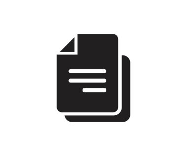 Belge simgesi. Beyaz arkaplanda vektör sembolü koleksiyonu. Vektör illüstrasyonu.