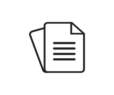 Belge simgesi. Beyaz arkaplanda vektör sembolü koleksiyonu. Vektör illüstrasyonu.