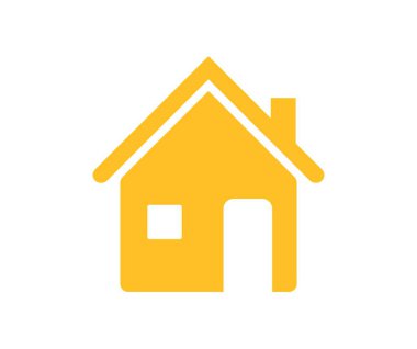 Temel düz stil ev ikonu. Beyaz arkaplanda vektör sembolü koleksiyonu. Vektör illüstrasyonu.