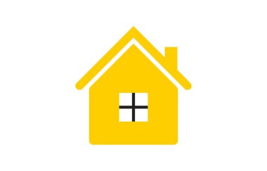 Temel düz stil ev ikonu. Beyaz arkaplanda vektör sembolü koleksiyonu. Vektör illüstrasyonu.