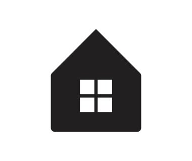 Temel düz stil ev ikonu. Beyaz arkaplanda vektör sembolü koleksiyonu. Vektör illüstrasyonu.