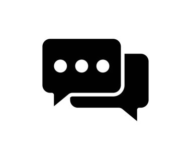 İleti simgesi. Beyaz arkaplanda vektör sembolü koleksiyonu. Vektör illüstrasyonu.