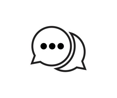 İleti simgesi. Beyaz arkaplanda vektör sembolü koleksiyonu. Vektör illüstrasyonu.