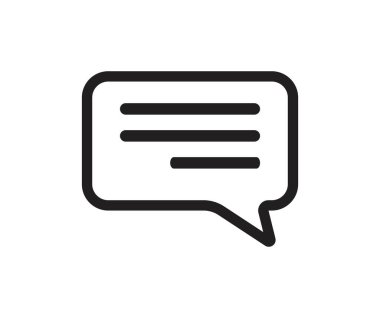 İleti simgesi. Beyaz arkaplanda vektör sembolü koleksiyonu. Vektör illüstrasyonu.