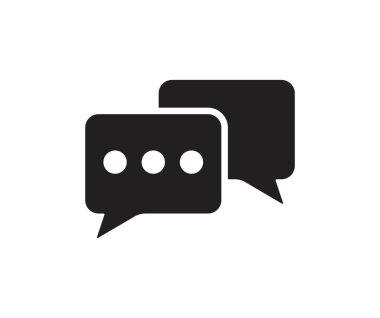 İleti simgesi. Beyaz arkaplanda vektör sembolü koleksiyonu. Vektör illüstrasyonu.