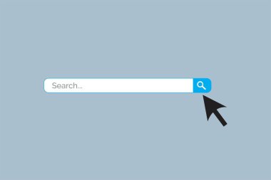 ui, tasarım ve web sitesi için arama çubuğu. Web arayüzü ögesi web simgesi ve düğmesine bas