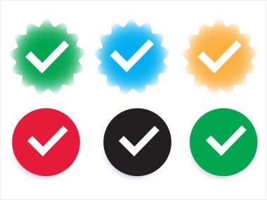 İşaret simgesini işaretle. Beyaz arkaplanda vektör sembolü koleksiyonu. Vektör illüstrasyonu.