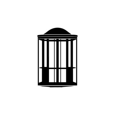 Şehirdeki kapı ve pencerelerin vektör çizimi.