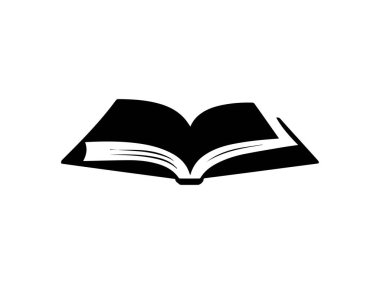 Kitap simgesi beyaz arkaplanda izole edildi. Düz dizayn. Vektör illüstrasyonu.