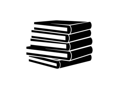 Kitap simgesi beyaz arkaplanda izole edildi. Düz dizayn. Vektör illüstrasyonu.