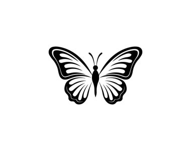 Kelebek Logosu. Şablon vektör resimleme tasarımı