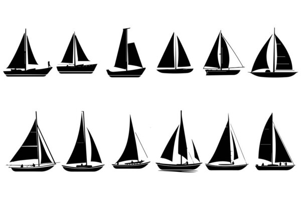 Sailing boat icon and symbol vector illustration. Flat design style.