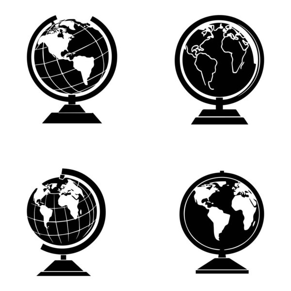Globe icon. Geography sign. Earth globe symbol. Vector illustration