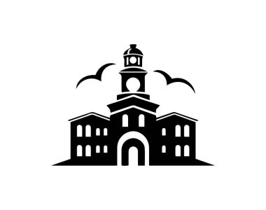 Beyaz bir arka plan üzerinde bina. vektör çizim