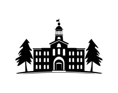 Beyaz bir arka plan üzerinde bina. vektör çizim