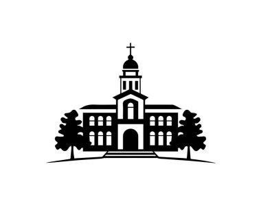 Beyaz bir arka plan üzerinde bina. vektör çizim