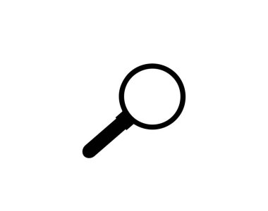 Büyüteç simgesi. Arama sembolü. Düz tasarım biçimi.