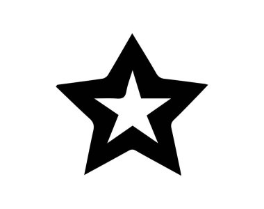 Beyaz arkaplanda yıldız simgesi izole edildi. Yıldız simgesi vektörü. Yıldız simgesi vektörü