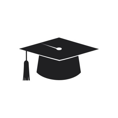 Basit ama zarif bir vektör görüntüsü mezuniyet şapkasını püsküllü gösteriyor, başarıyı simgeliyor. Beyazlar için eğitim materyalleri ve mezuniyet duyuruları için ideal.