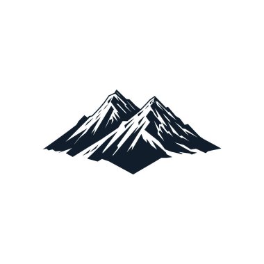 Bu vektör illüstrasyonunda iki dağ zirvesinin basit ama çarpıcı bir tasviri yer alıyor. Minimalist tasarım ve monokrom renk şeması kendilerini çeşitli yaratıcı kullanımlara ödünç verirler. Doğa, macera ve açık hava temalı tasarım için mükemmel.