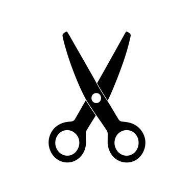 Bu makasın siyah ve beyaz stok vektör çizimi. Makas ikonu çeşitli tasarımlar için mükemmeldir, özellikle kesim, dikiş ve terzilik ile ilgili olanlar..