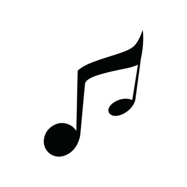 Beyaz zemin üzerinde tek bir siyah sekizinci notayı gösteren vektör illüstrasyonu, müzikle ilgili içerik veya grafik tasarım unsurları için idealdir. Çeşitli uygulamalar için yüksek çözünürlüklü ve çok yönlü.