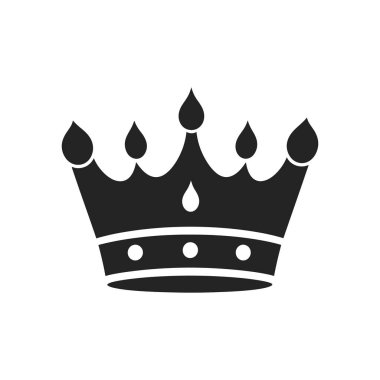 Bu vektör ikonu geleneksel tasarımlı siyah bir kraliyet tacına sahiptir. Temiz silueti ve beyaz arkaplanı onu çeşitli tasarım uygulamaları için mükemmel kılıyor..