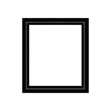 Zarif kenarlı, siyah kare çerçeve vektör simgesi tasarımı, dekorasyon veya grafik projesi için kullanışlı. Beyaz arkaplan çizimi, gösterişli, profesyonel bir görünüm sağlıyor..