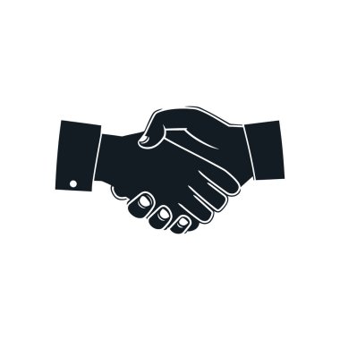 Beyaz bir zemin üzerinde ayrıntılı bir el sıkışma vektör çizimi, iş ve toplum ortamlarında anlaşmayı, ortaklığı ve işbirliğini sembolize etmek için mükemmel. İzole edilmiş simge grafik ögesi.