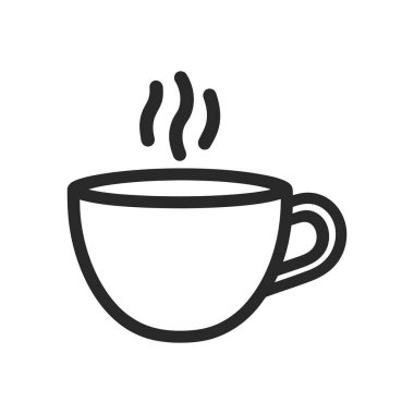 Bu basit, minimalist bir tarzda yapılmış buhar yayan bir kahve fincanının vektör çizimi. Görüntü, beyaz bir arkaplana karşı temiz ve siyah bir özet içerir..