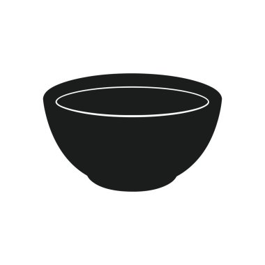 Lokanta menülerinde, yemek bloglarında ya da mutfak eşyaları tasarımlarında kullanılabilecek basit bir tasvir. Beyaz arkaplanda basit yemek simgesi.