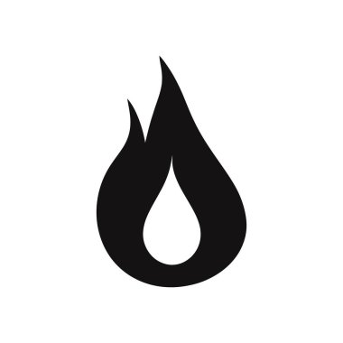 Beyaz arkaplanda izole edilmiş bu vektör simgesi, temiz, minimalist bir görünüm arayan çeşitli tasarım projeleri ve dijital uygulamalar için ideal, parlak, siyah bir alev grafiği sunar..