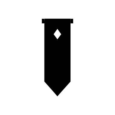 Beyaz arka planda elmas şekilli izole siyah pankart, web sitesi tasarımı, uygulamalar, dekorasyonlar ve promosyon malzemeleri için mükemmel. Basit ve zarif, vektör tasarımı.