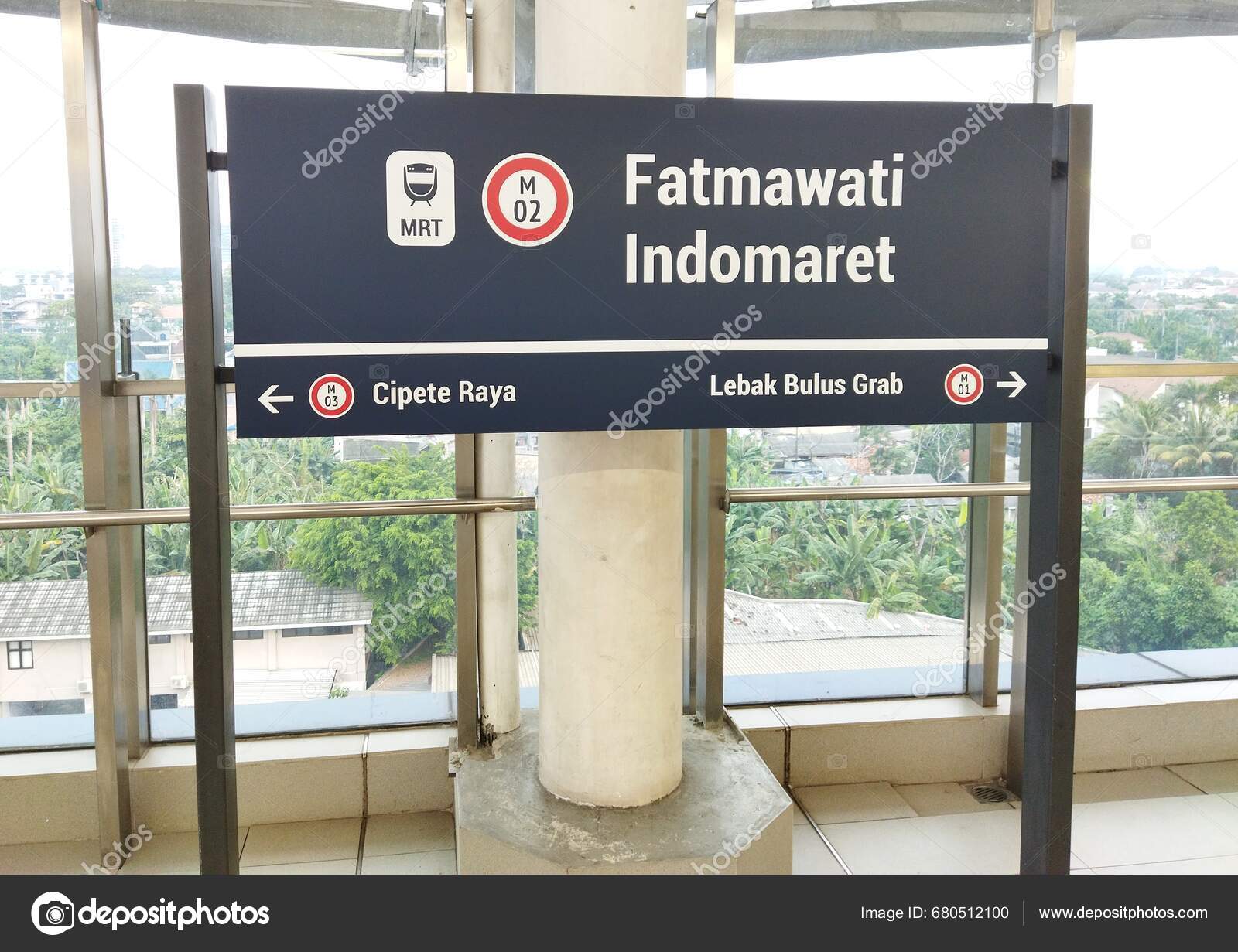 Jakarta's Fatmawati Mrt Station Sign Board Taken June 2023 – Stock ...