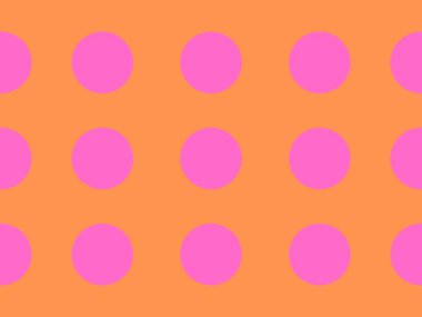 Turuncu arka planda pembe benekli pürüzsüz bir desen.