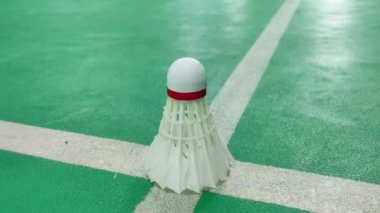 Sahada badminton oynamak için servis horozu, 4K