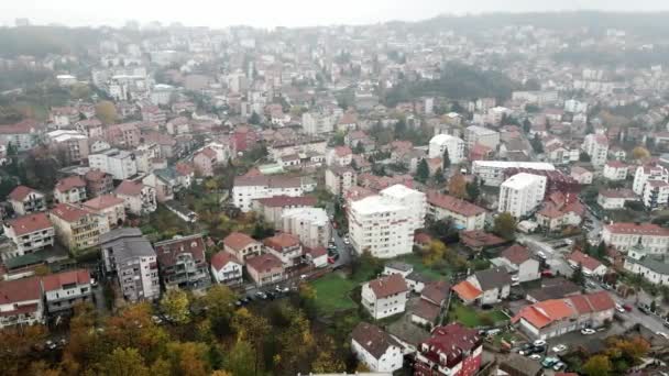 Pemandangan Drone Rumah Suburban Dan Bangunan Residensial — Stok Video