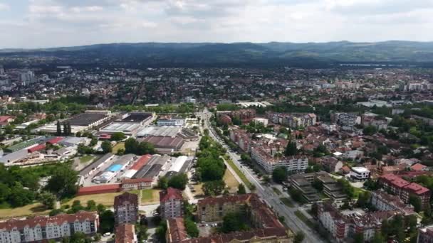 Letecké Záběry Města Novi Sad Hory Fruska Gora Pozadí Srbsku Videoklip