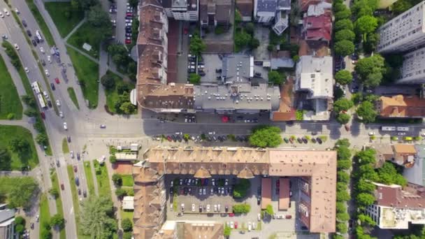 Πτήση Drone Πάνω Από Την Πόλη Νόβι Σαντ Της Σερβίας — Αρχείο Βίντεο