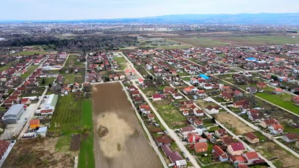 Drónrepülés Újvidék Külvárosa Ipari Övezete Felett Szerbia — Stock videók