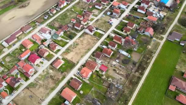 Vol Drone Dessus Banlieue Zone Industrielle Novi Sad Serbie — Video