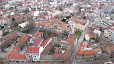 Sırbistan 'ın Novi Sad kentinin hava manzarası