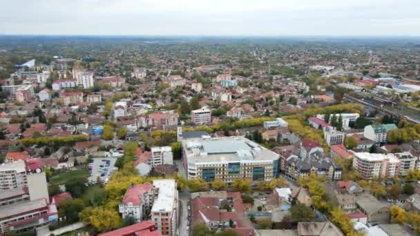 Residentiële Buurt Gezien Vanuit Drone Oogpunt Subotica Servië — Stockvideo