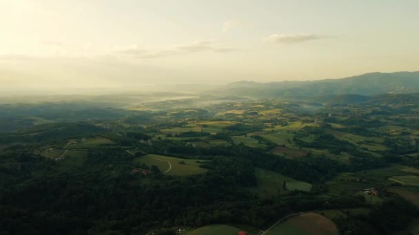 Drone Orbits Captures Panorama Mountain Bukulja Serbia — Stock Video
