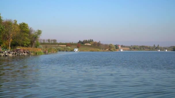 Imágenes Idílicas Del Lago Azul Limpio Borkovac Serbia Verano — Vídeos de Stock