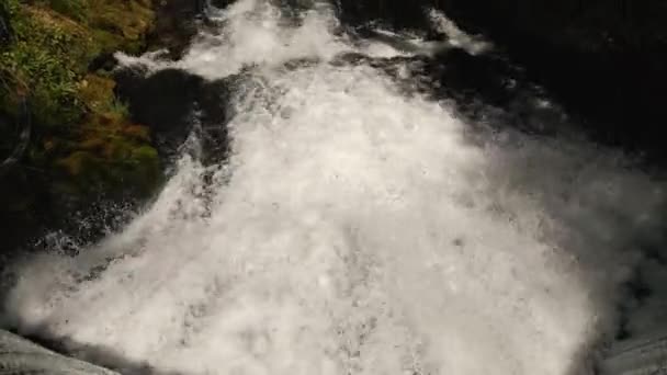 Footage Waterfall Nature Reserve Krupajsko Vrelo — Stock Video